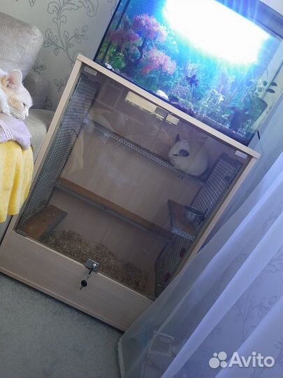 Вольер.Витрина для шиншилл.клетка для шиншилл