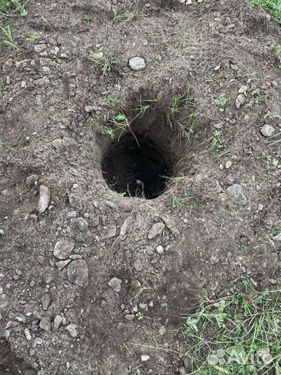 Бурение ям под столбы