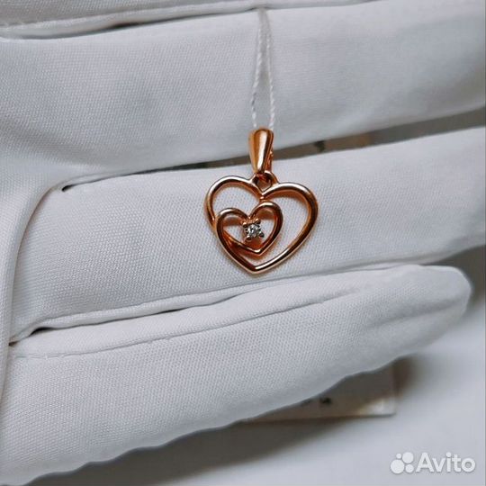 Подвеска с природным камнем Золото