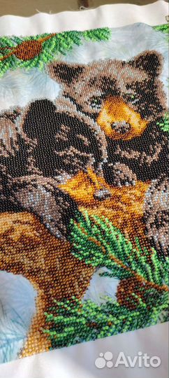 Мишки вышивка бисером