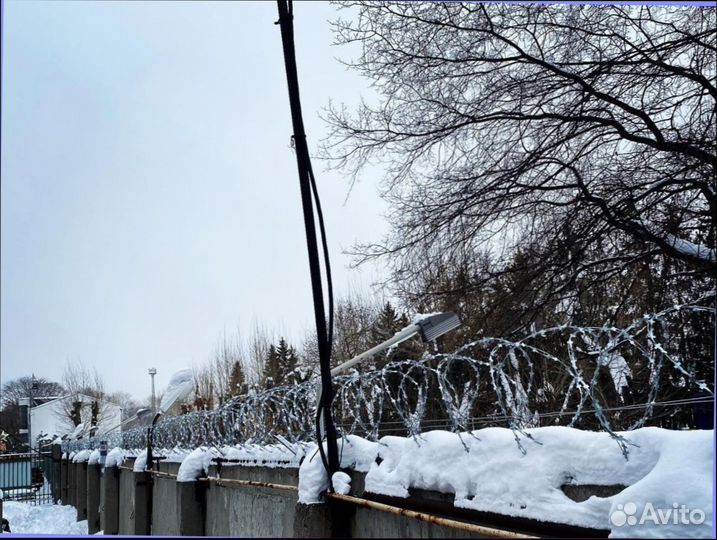 Спиральный барьер безопасности Егоза сбб. Монтаж