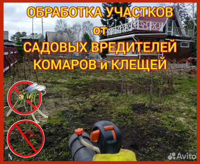 Обработка от комаров клещей садовых вредителей