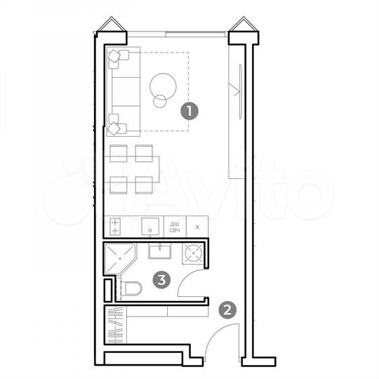 Апартаменты-студия, 31,1 м², 19/29 эт.