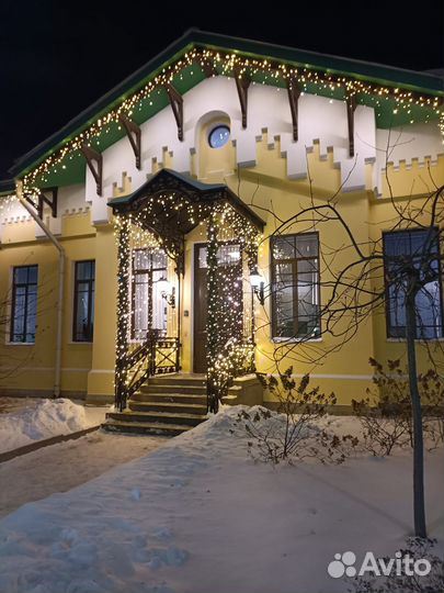 Украшение светодиодными гирляндами