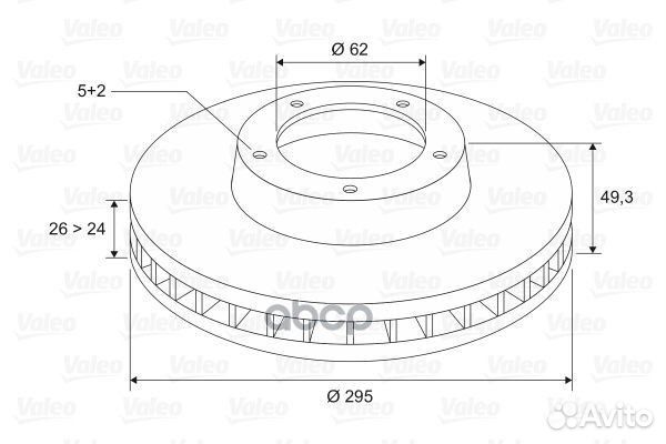 Диск тормозной toyota corolla verso(04-09) перед