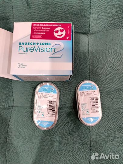 Линзы контактные на месяц -3.50