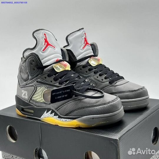 Кроссовки Nike Air Jordan 5 Retro Off-White (Арт.27770)