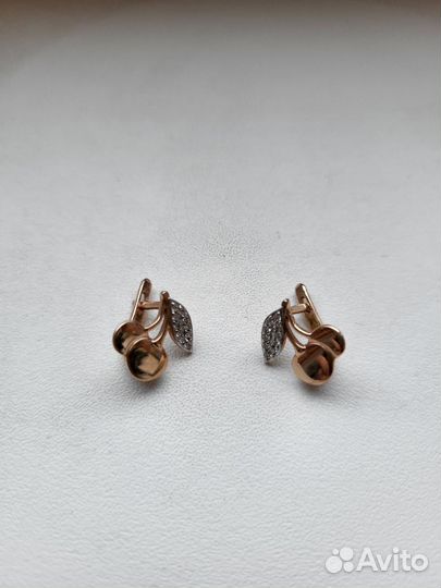 Детские золотые сережки 