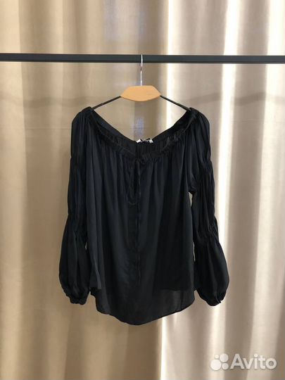 Блузка женская чёрная летняя