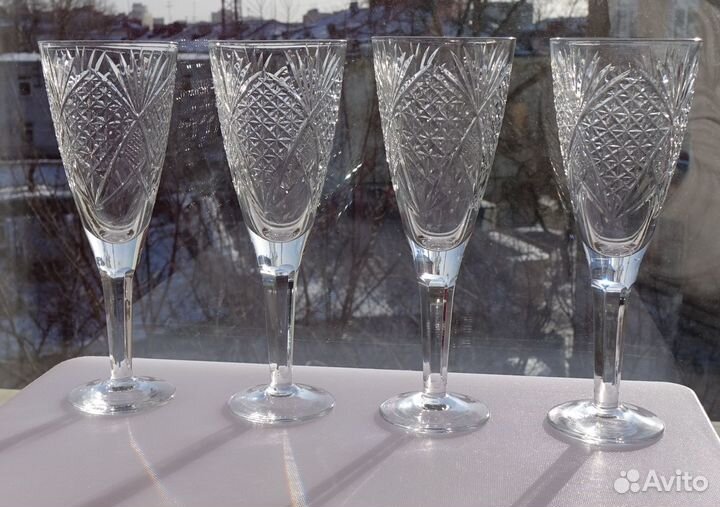 Хрусталь вазы фужеры
