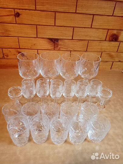 Фужеры рюмки стопки хрустальные СССР