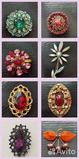 Брошки винтаж Чехословакия