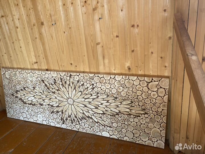 Панно из можжевельника Цветок