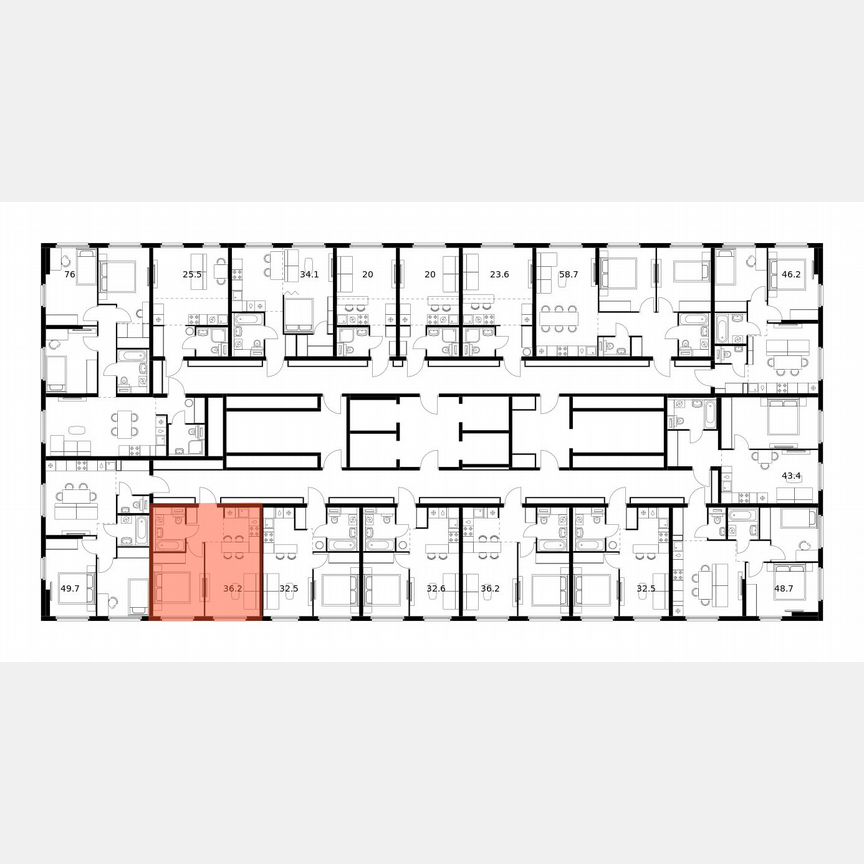 1-к. квартира, 36,2 м², 9/25 эт.
