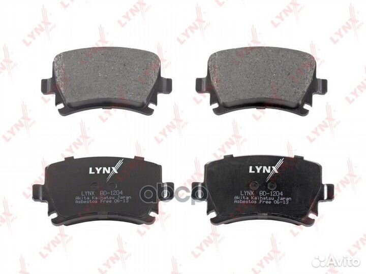 Колодки тормозные дисковые зад BD1204 lynxauto