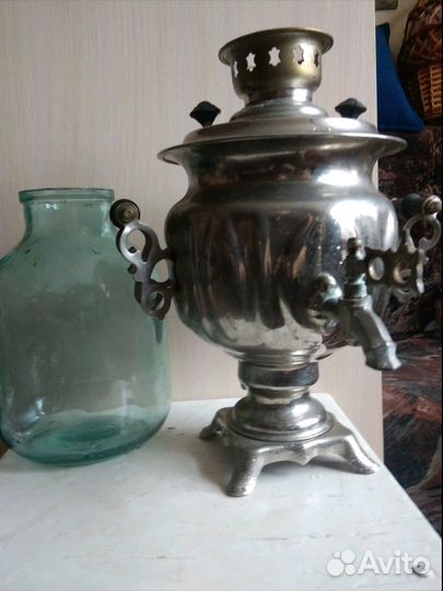 Самовар латунный СССР 3 л электрический