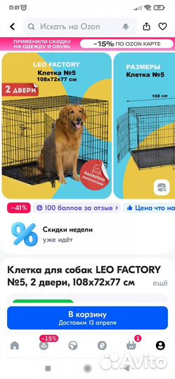 Клетка для собак номер 5