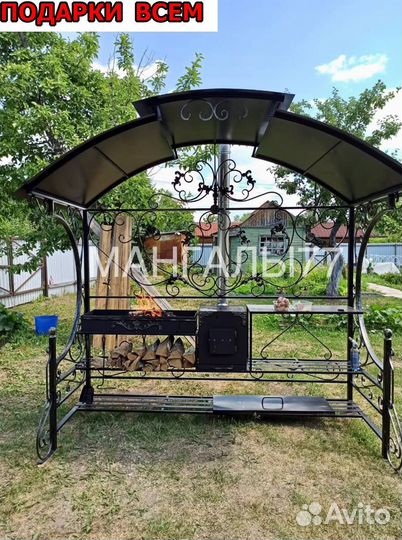 Кованные мангалы с крышей