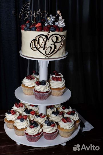 Этажерка для торта 3-х ярусная