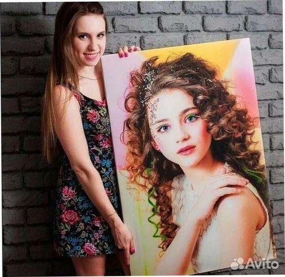 Портрет на холсте по фото (разные размеры)