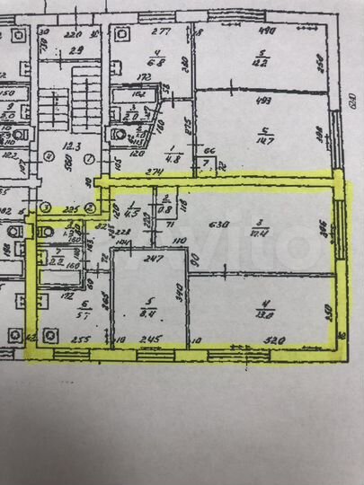 3-к. квартира, 53,3 м², 1/5 эт.