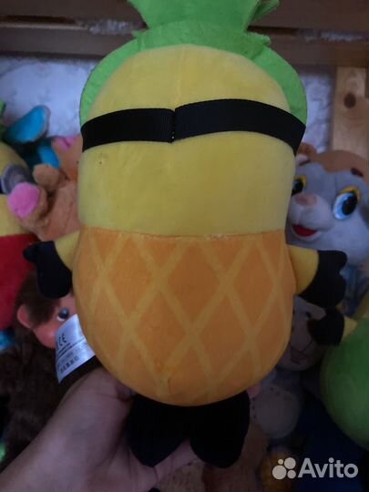 Игрушка мягкая, легко стирать миньён ананас
