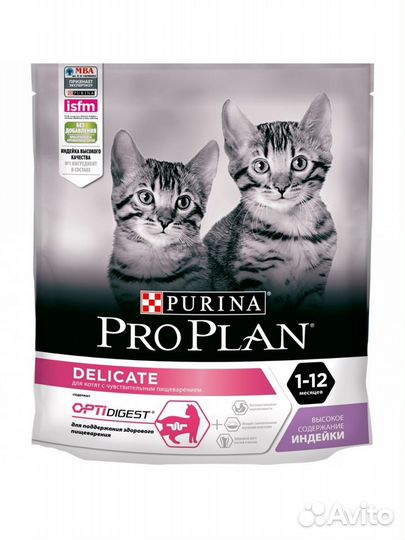Сухой корм для котят и котов PRO plan Delicate