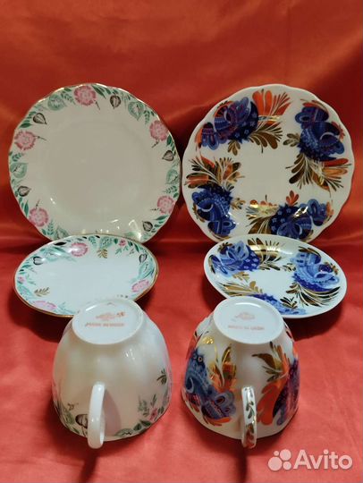 Чайные и кофейные предметы лфз/фарфор СССР