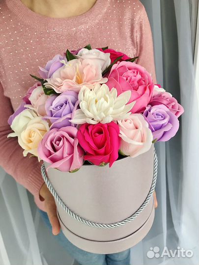 Подарок цветы мыло