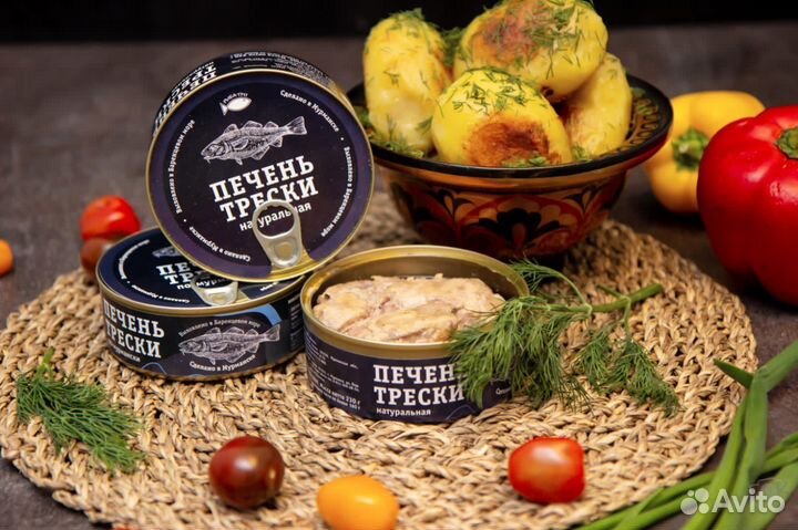 Печень трески, тунец