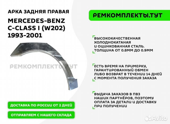 Арка задняя правая Mercedes-Benz W202