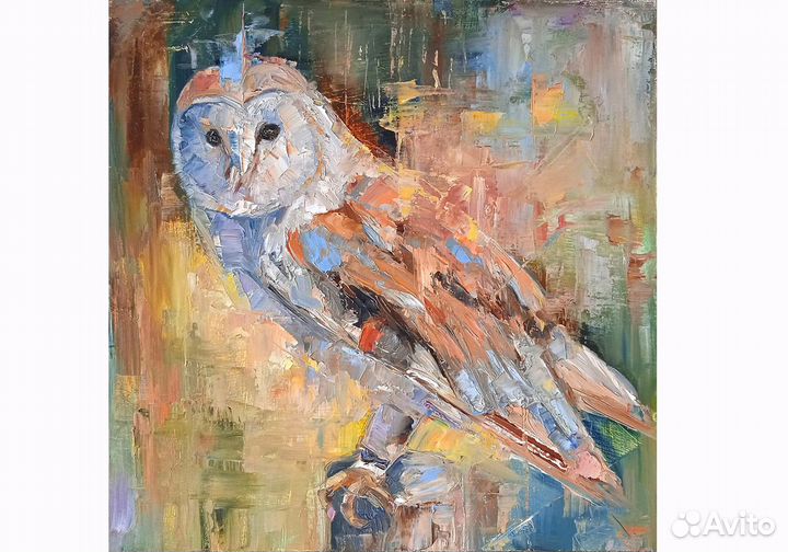 Картина маслом сова