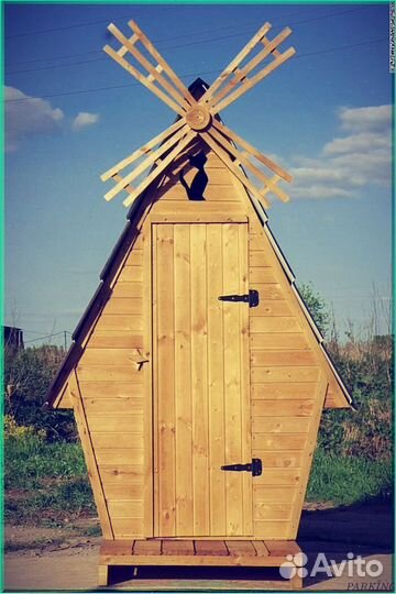 Дачный туалет деревянный с установкой FWI