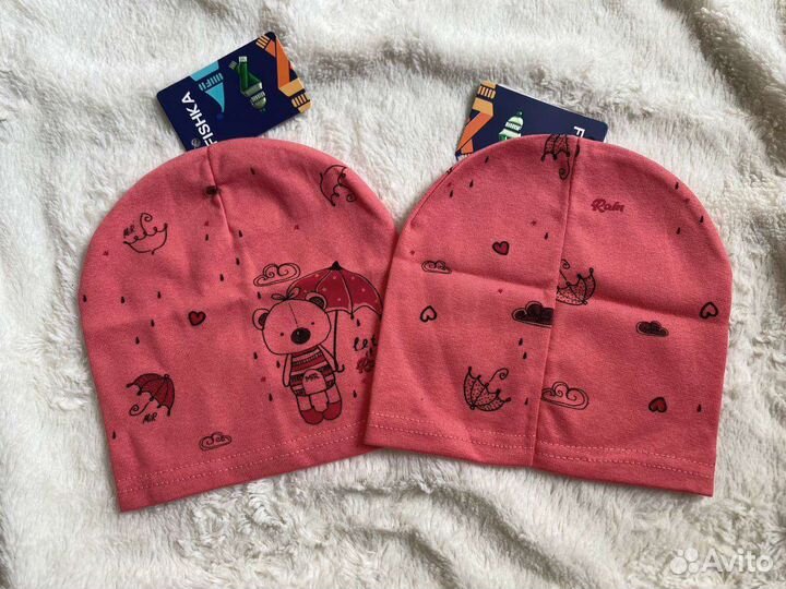 Шапка весенняя для девочки новая 46-48, 48-50