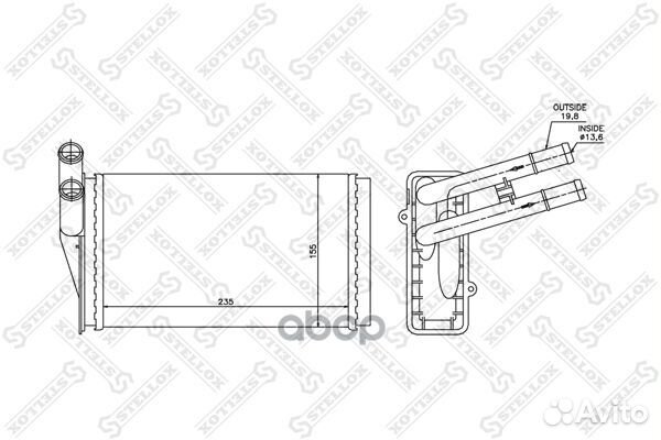 Радиатор печки audi 80 a4 86 Stellox 14741