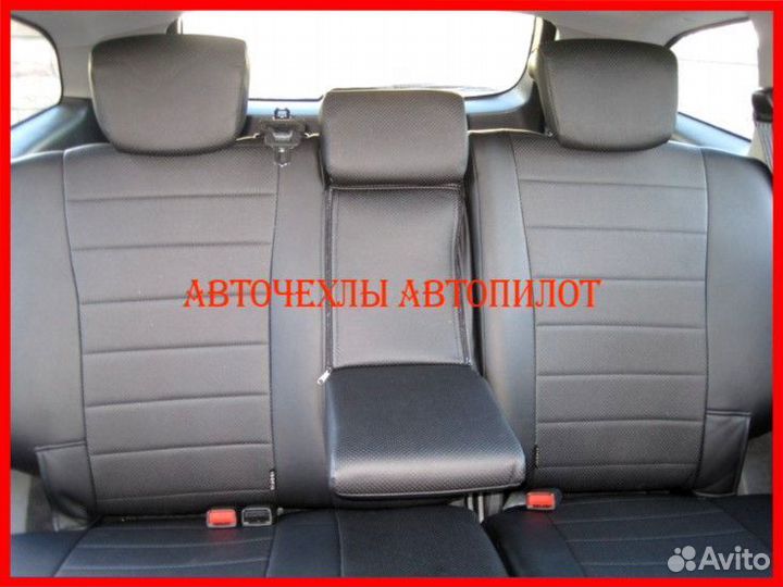 Чехлы Автопилот Ssangyong Kyron из экокожи чёрные