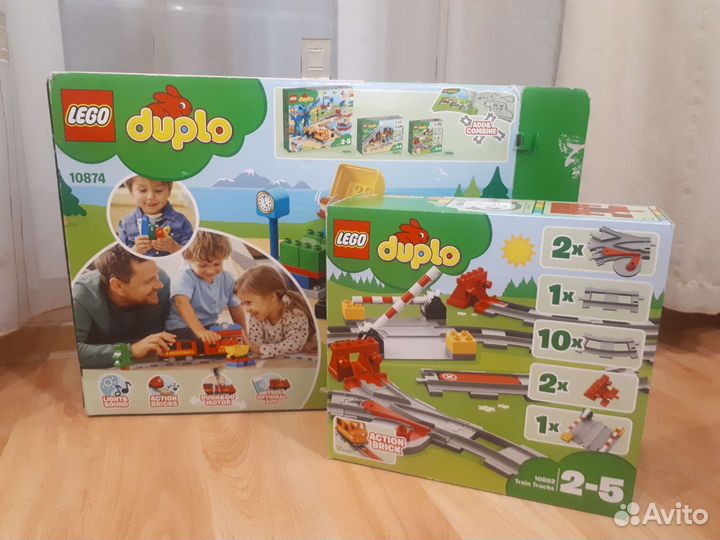 Lego duplo поезд 10874 и набор доп. рельсов 10892