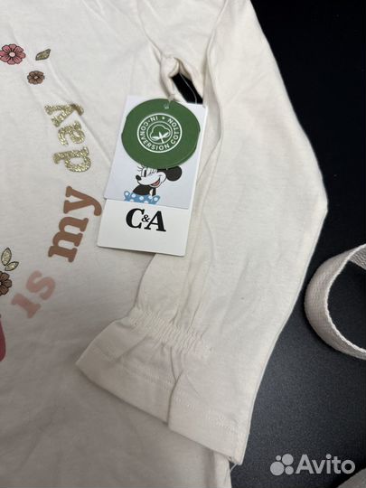 Комплект лонгслив минни джегинсы C&A 110-116