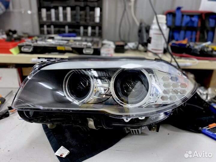 Светодиодные Bi Led линзы BMW монтаж продажа билед