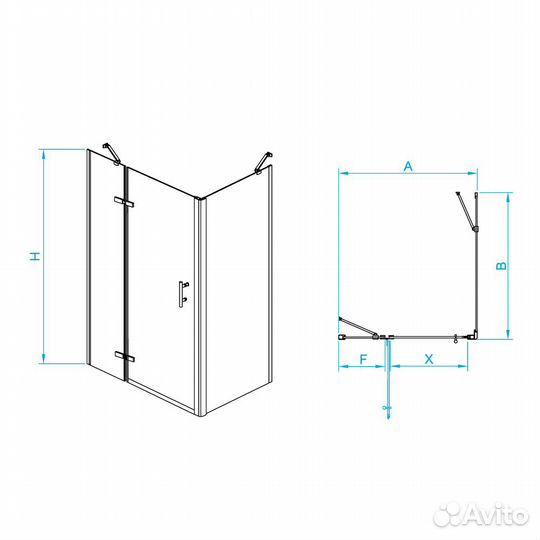 Душ. уголок RGW 120x90 Black Passage 410877129-08