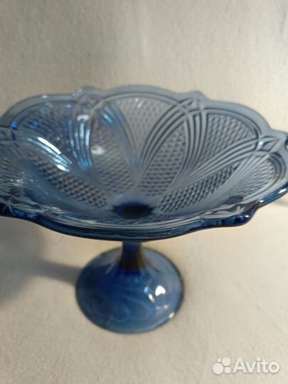 Ваза,фруктовница СССР, синяя. Пепельницы СССР
