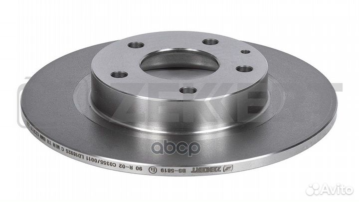 Диск торм. задн. Mazda 6 III 12- bs-5819 Zekkert