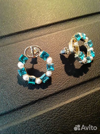 Серьги Dior + цепочка