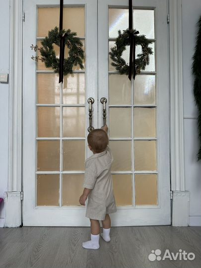 Льняной костюм рубашка и шорты