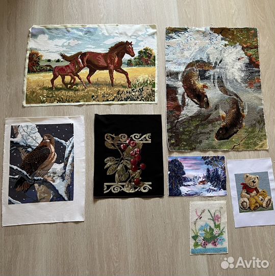 Вышитые картины.Цена за все