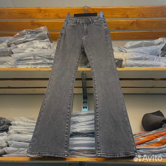 Джинсы клеш Rick Owens Dusty Charcoal Drop-Flare