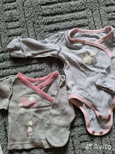 Шапка чепчик боди для новорожденных 56-62