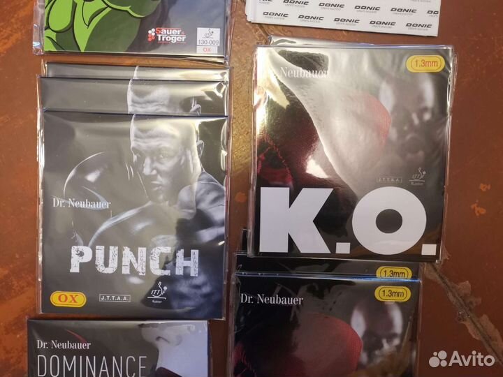 Накладки и основания для настольного тенниса