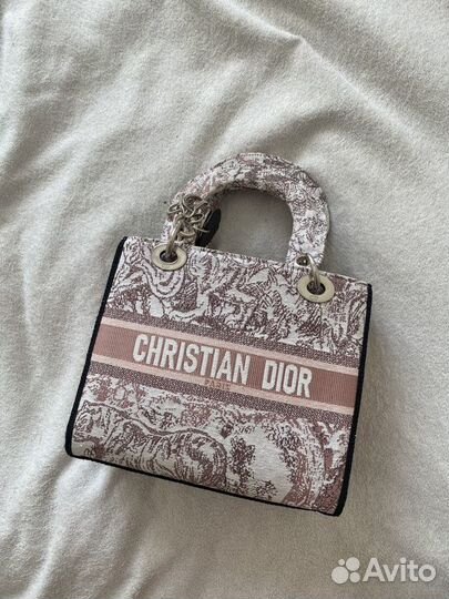 Сумка lady dior розовая