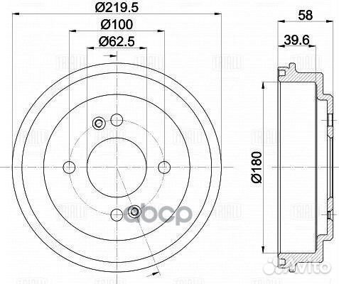 Барабан тормозной TF051334 Trialli